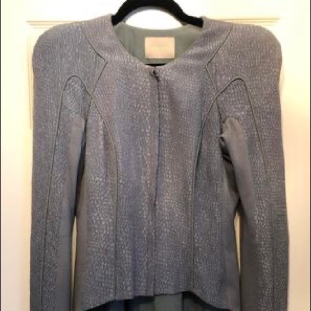 Willow textured shoulder pad women blazer